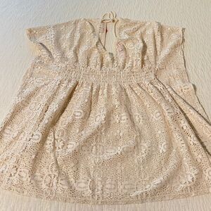 Xhilaration Cream Lace Swimsuit Coverup Dress